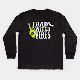 Bad Witch Vibes - Halloween Kids Long Sleeve T-Shirt